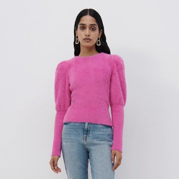 Jonathan Simkhai Pink Mohair Sweater, size Small (Fits XS/S) - Picture 1 of 9